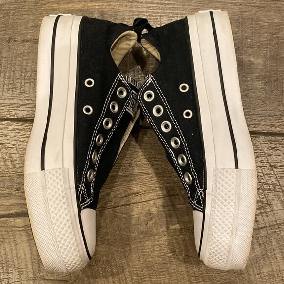 Converse Women's Chuck Taylor All Star Platform Slip Black White Size 6 - Picture 3 of 9
